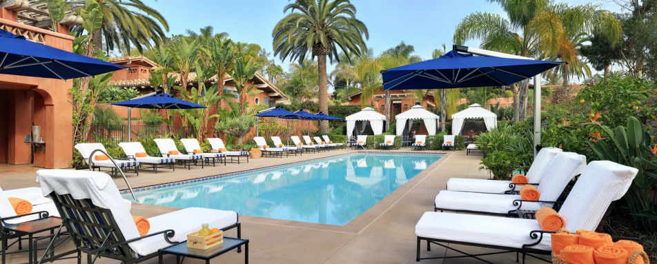 The pool at Rancho Valencia