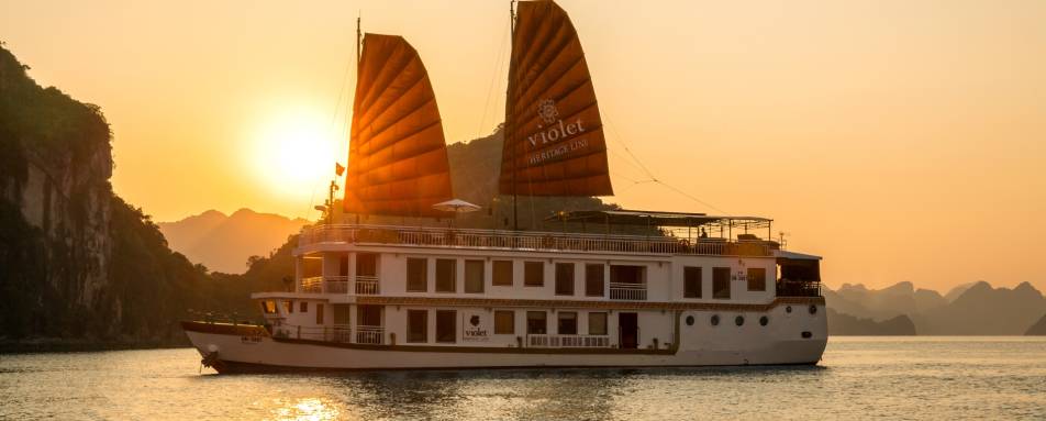 Violet Ship Sunset