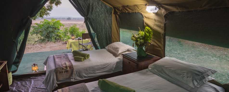 Tent interior 