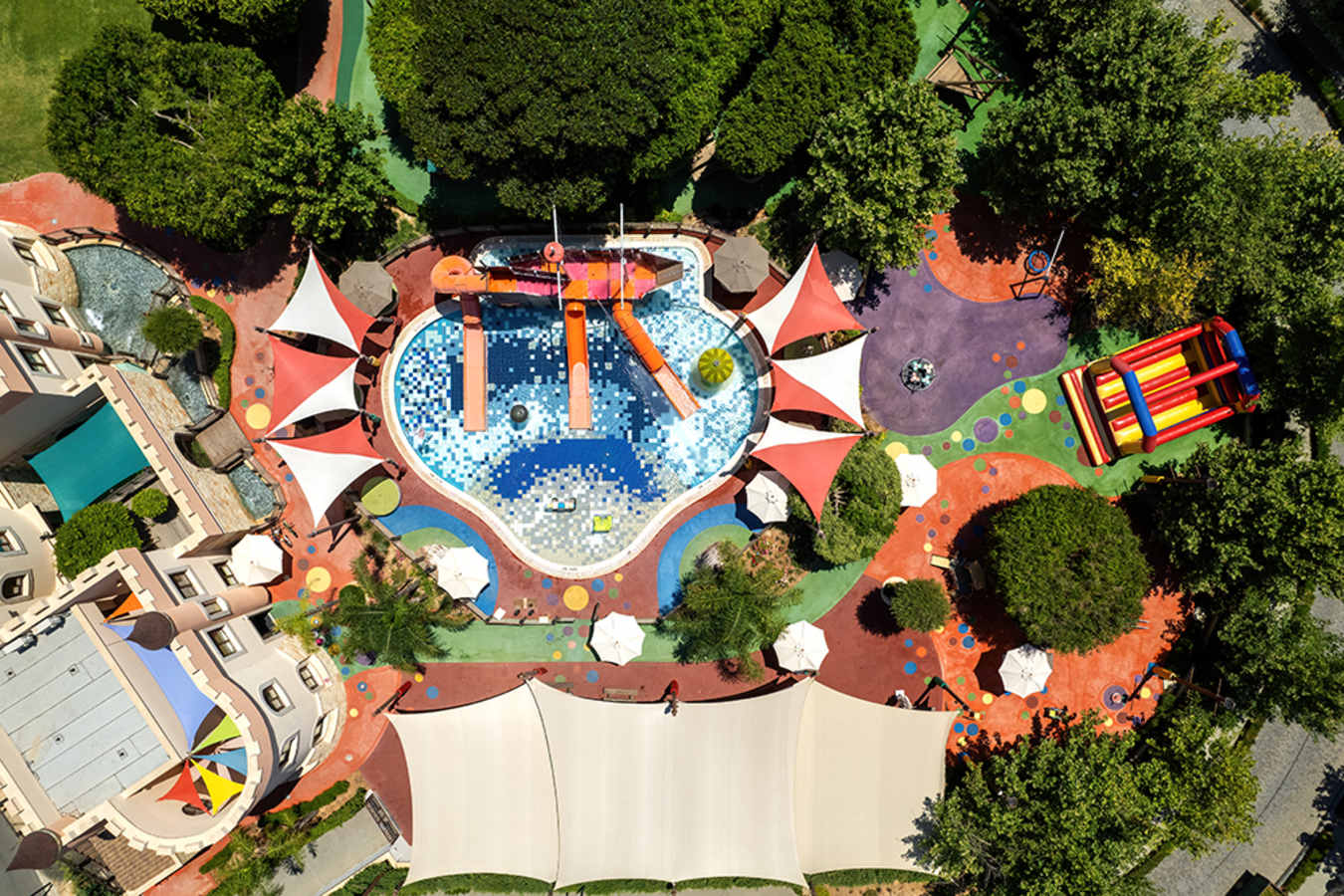 Aerial view of kids club 