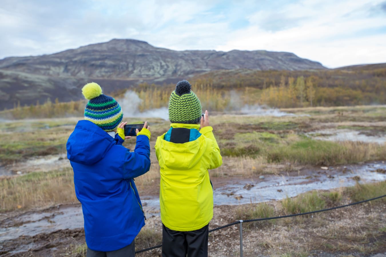 Children taking pictures 