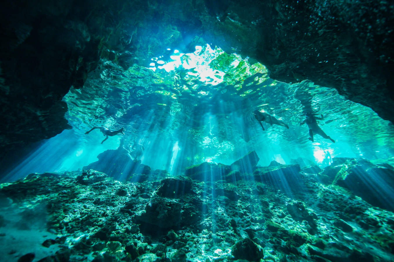 Underwater cave in Mexico 