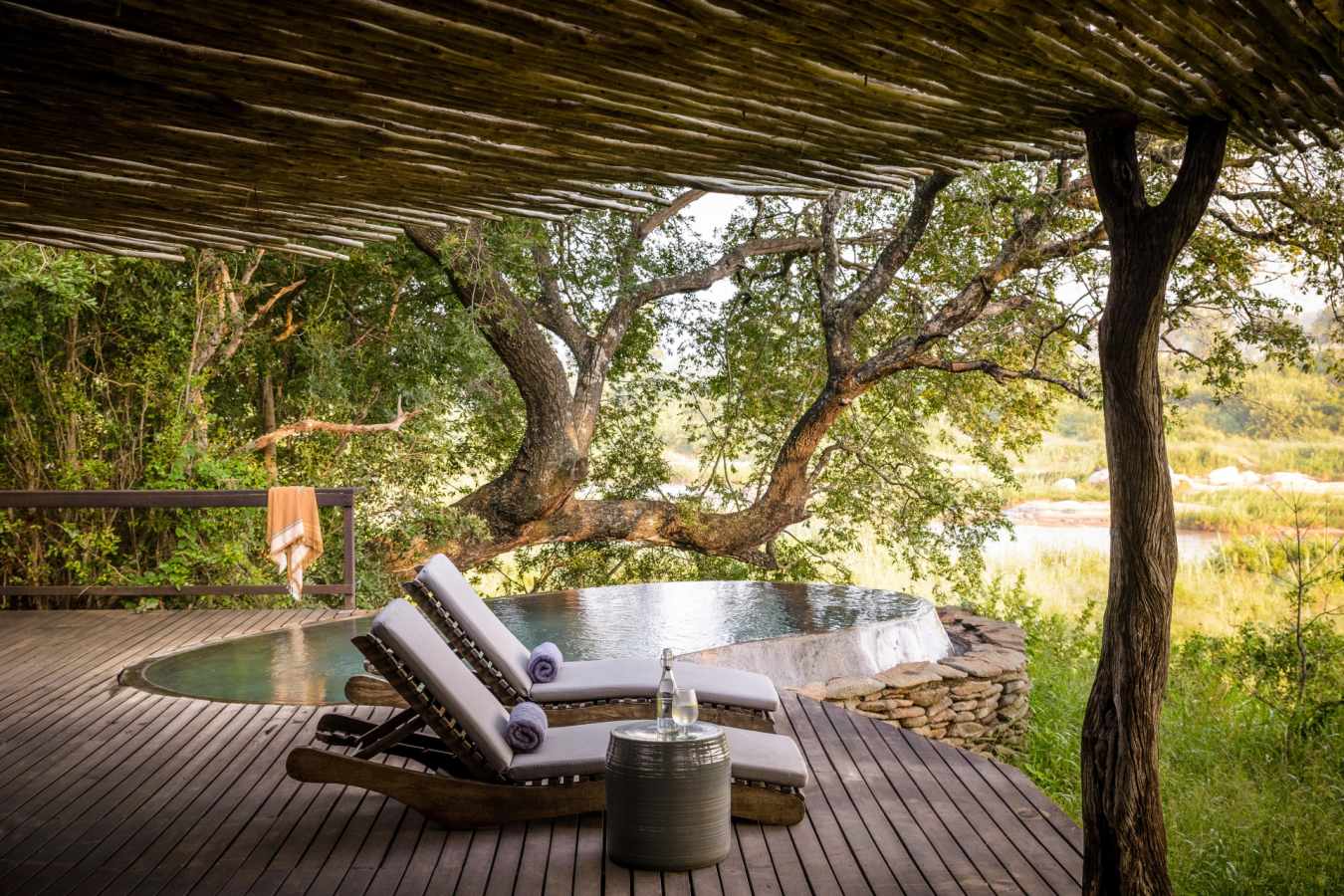 Private plunge pool at Singita Boulders 