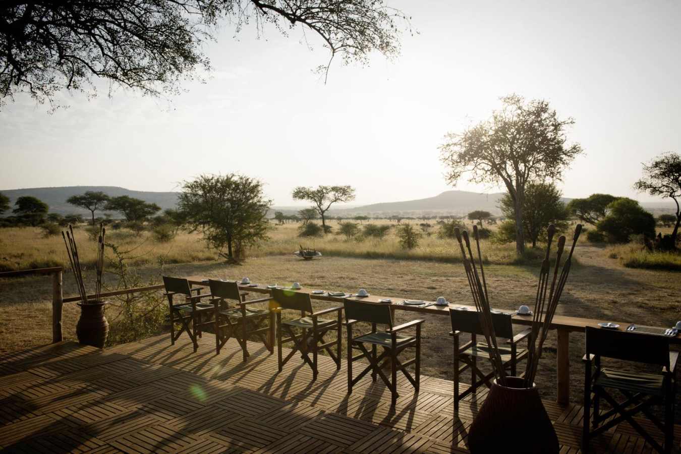 Morning coffee on the deck - Dunia Camp