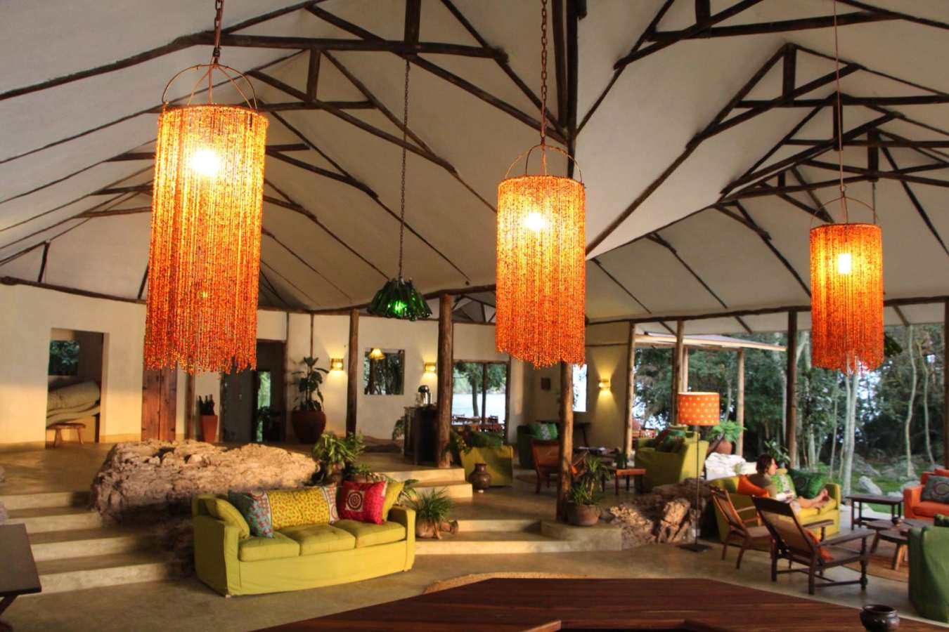 Main Bar and Living Area - Rubondo Island Camp
