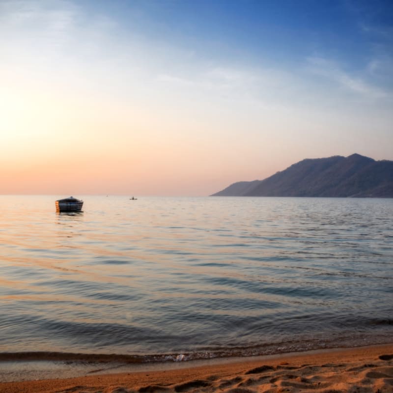Lake and boat - Lake Malawi