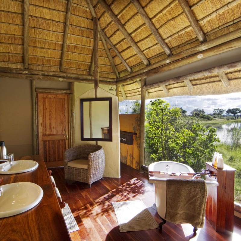 Bathroom View Kwando Lagoon Camp