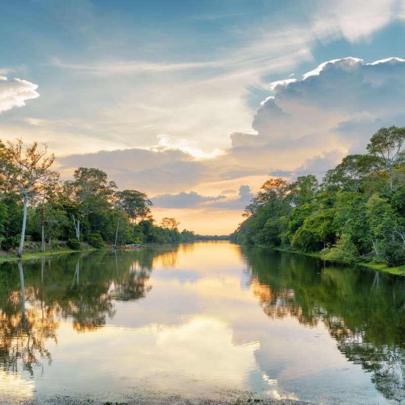 Angkor Thom Moat - Honeymoon to Indochina