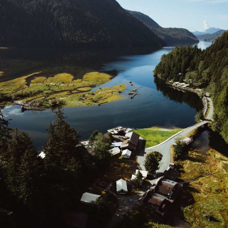Long Shot of the waterfront - Clayoquat Wilderness 