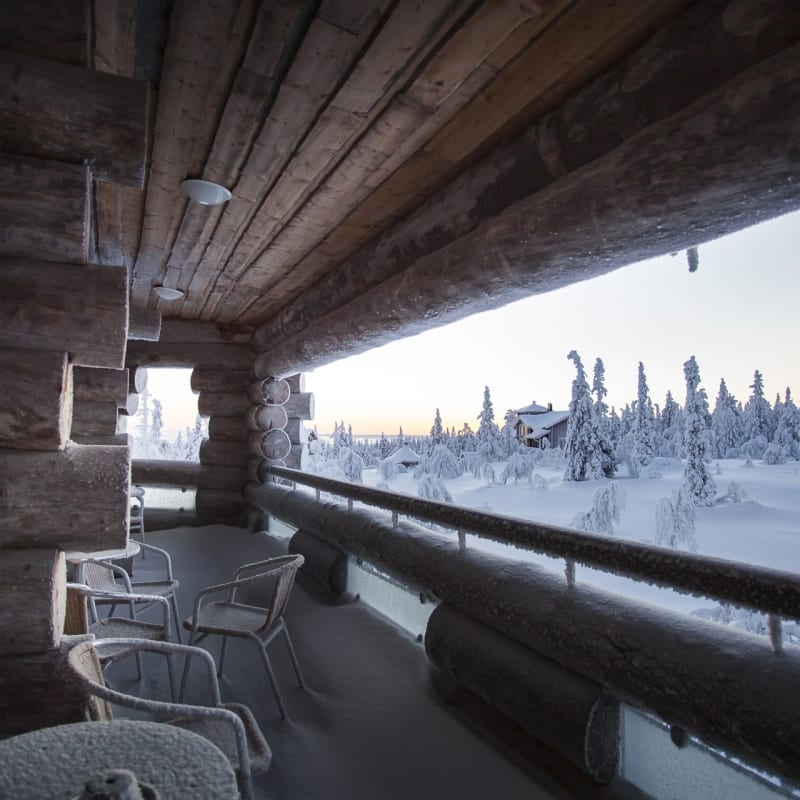 Balcony - Lapland Luxury Chalet
