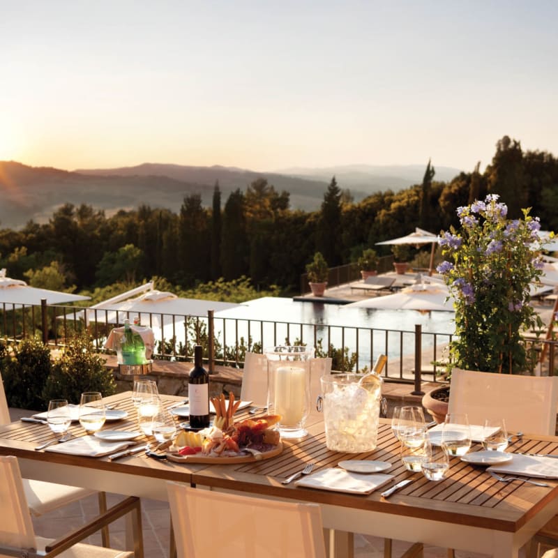 Restaurant terrace - Belmond Castello di Casole
