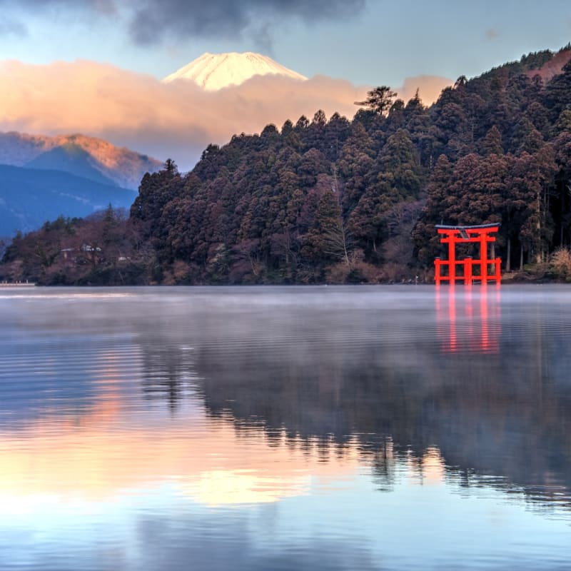 Tori Gate on Lake Ashi 