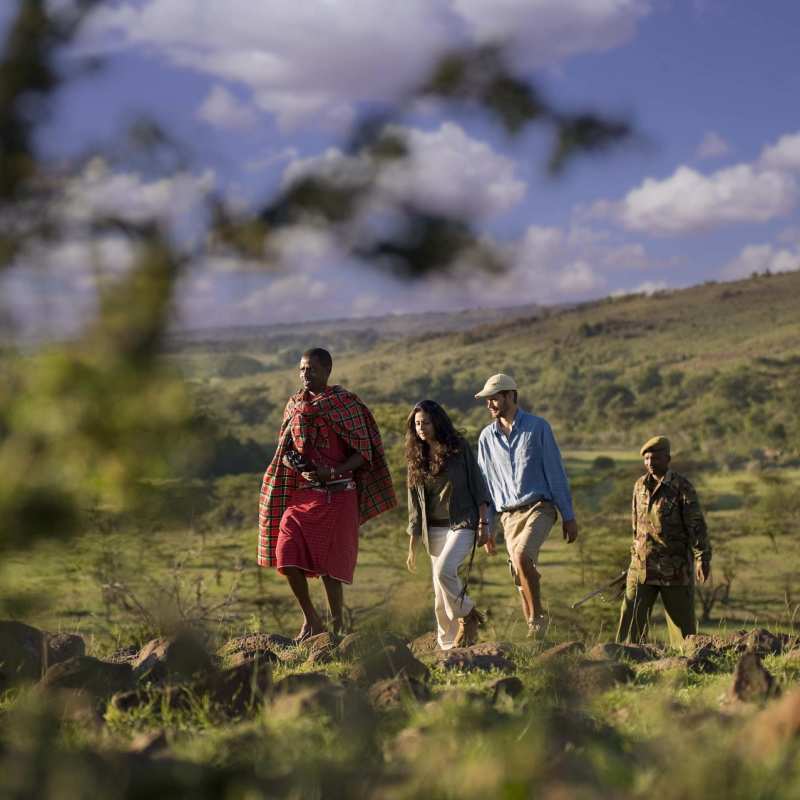 Walking safari in the Mara 