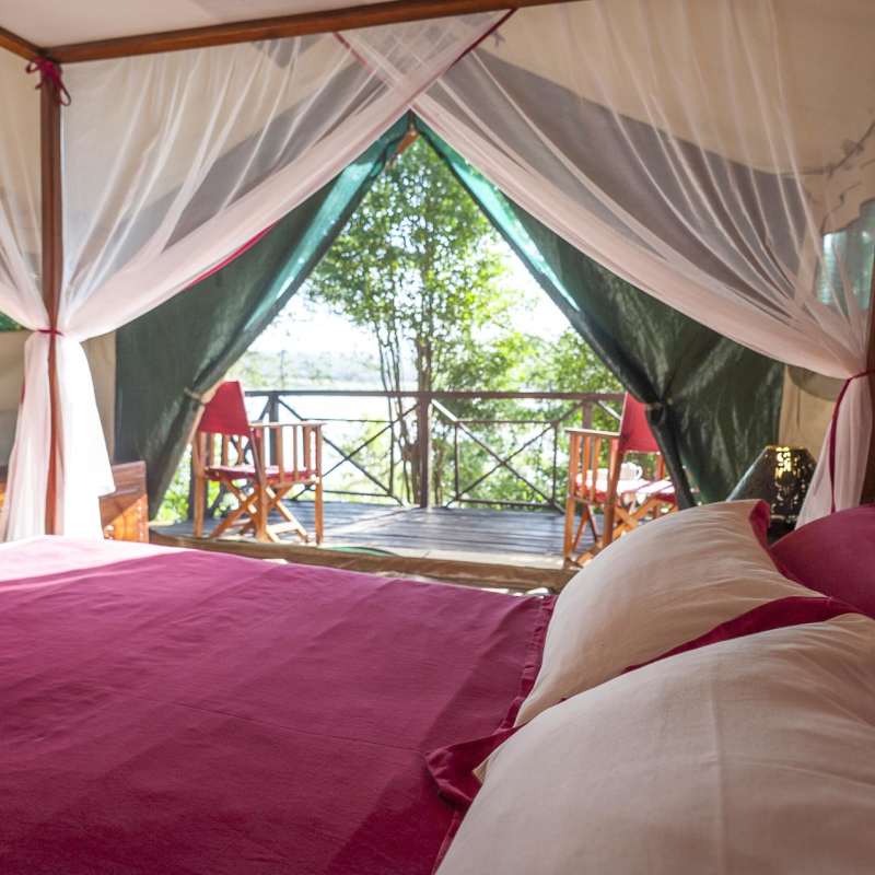 Mandrare tent interior - Madagascar's Baobabs and Butterflies