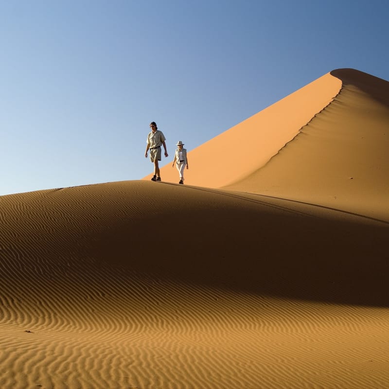 Climbing the dunes - Kulala Desert Lodge