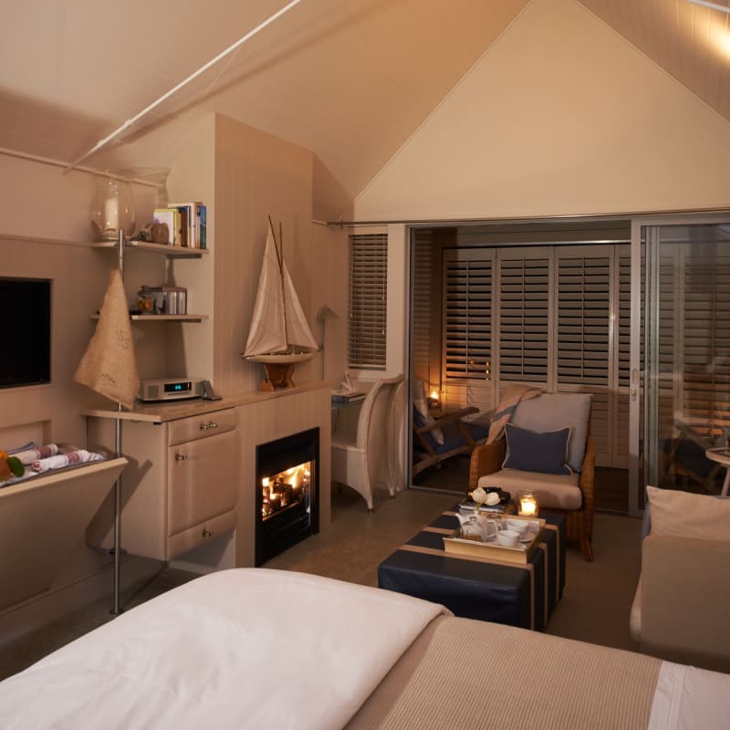 Room at Night - The Boatshed 