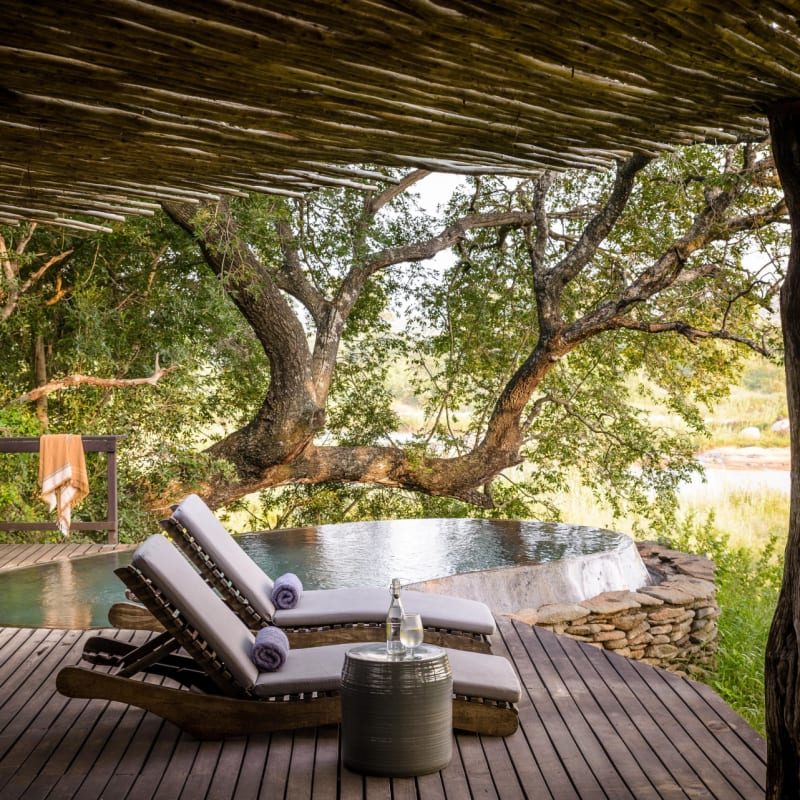 Private plunge pool at Singita Boulders 
