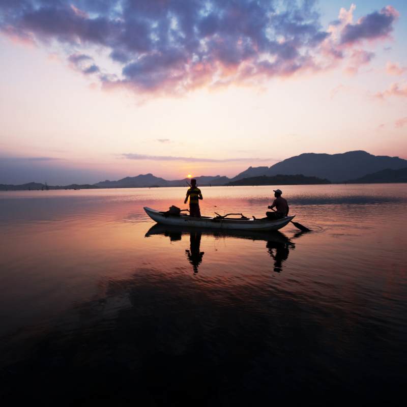 Sunset Boat  