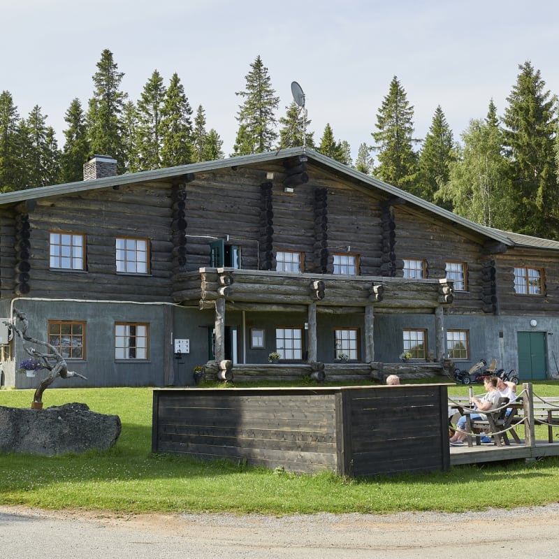 Main lodge in the summer