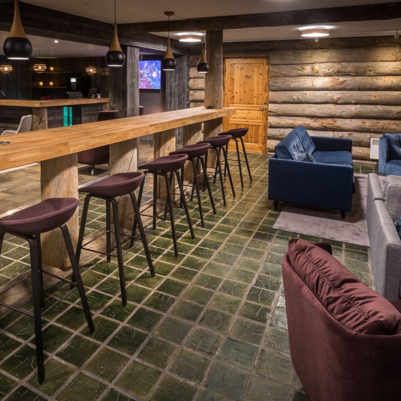 Main lodge bar and lounge area