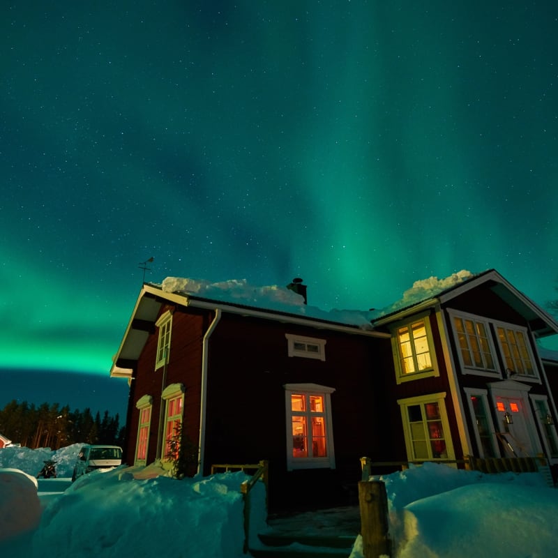 Northern Lights above the main house