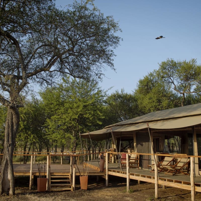 Mess tent and deck - Dunia Camp