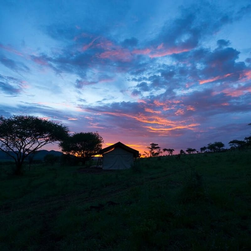 Sunset over camp 