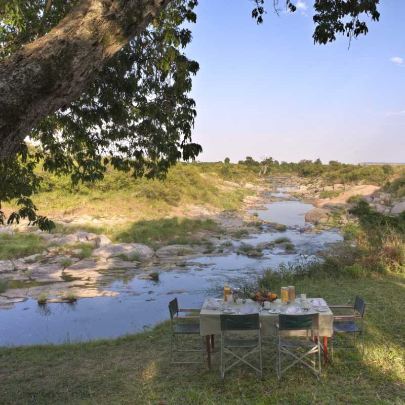 Rekero Camp Bush breakfast 