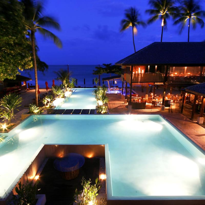 Main Pool at Night - Anantara Rasananda