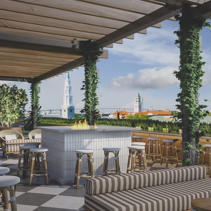 Rooftop Bar, Peregrin - Perry Lane Hotel