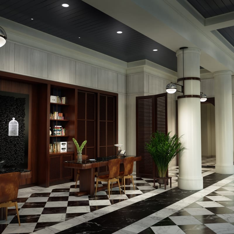 Lobby Entrance - Perry Lane Hotel