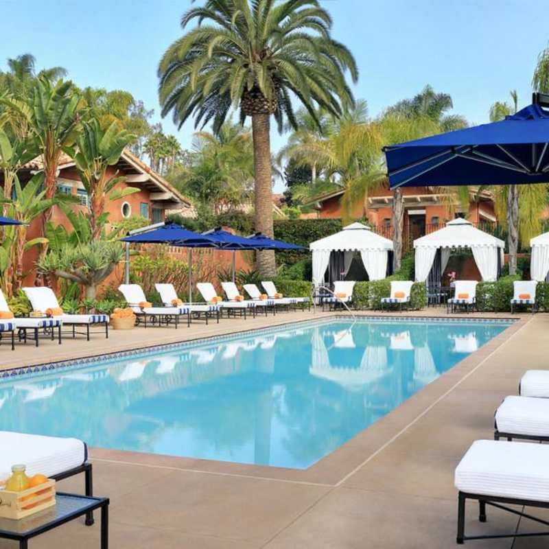 The pool at Rancho Valencia