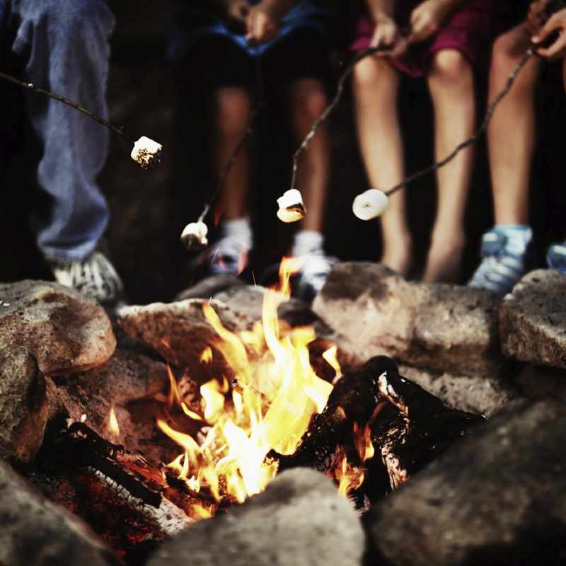 Roasting s'mores - Simply New England Family Summer Holiday 