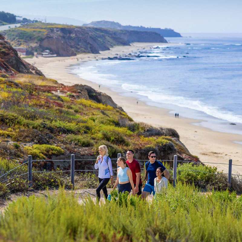 People hiking in Newport Beach 