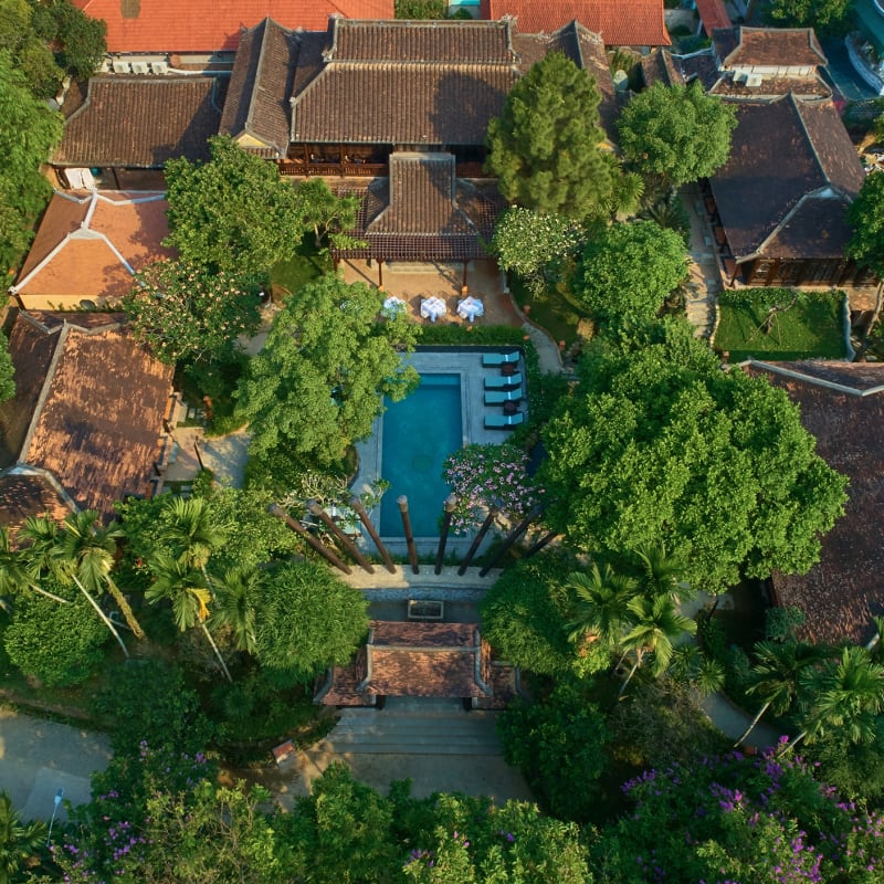 Aerial - Ancient Hue Garden Houses 