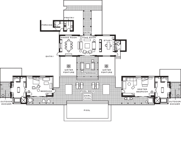 Two Bedroom Presidential Suite Floor Plan