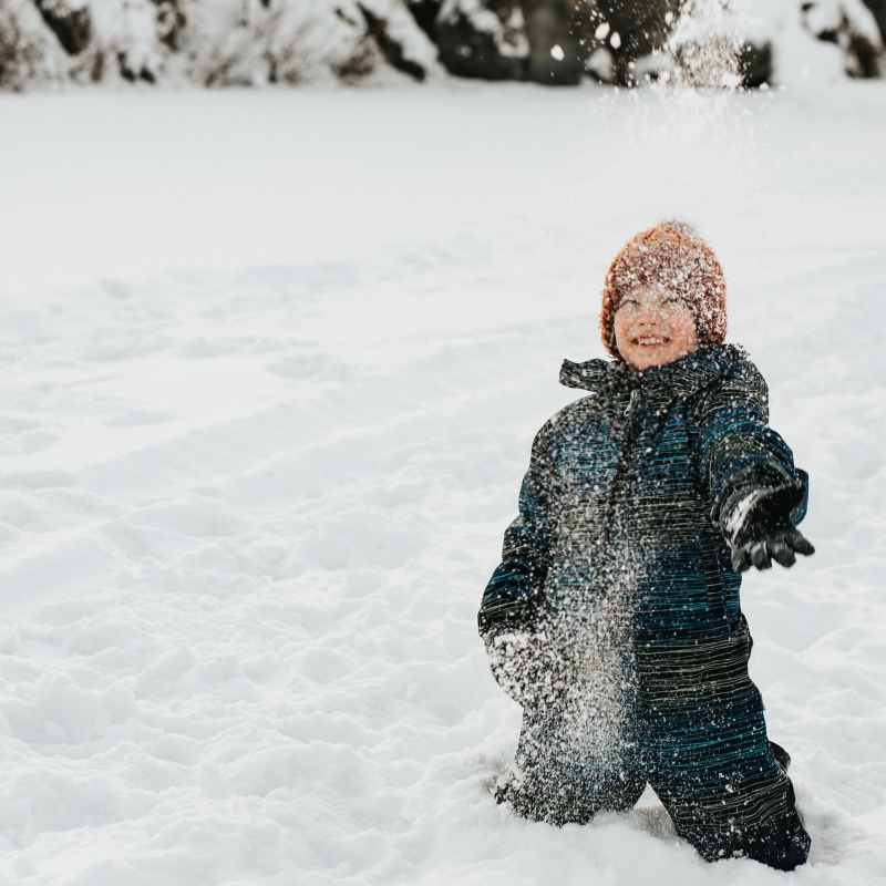 Playing in the snow