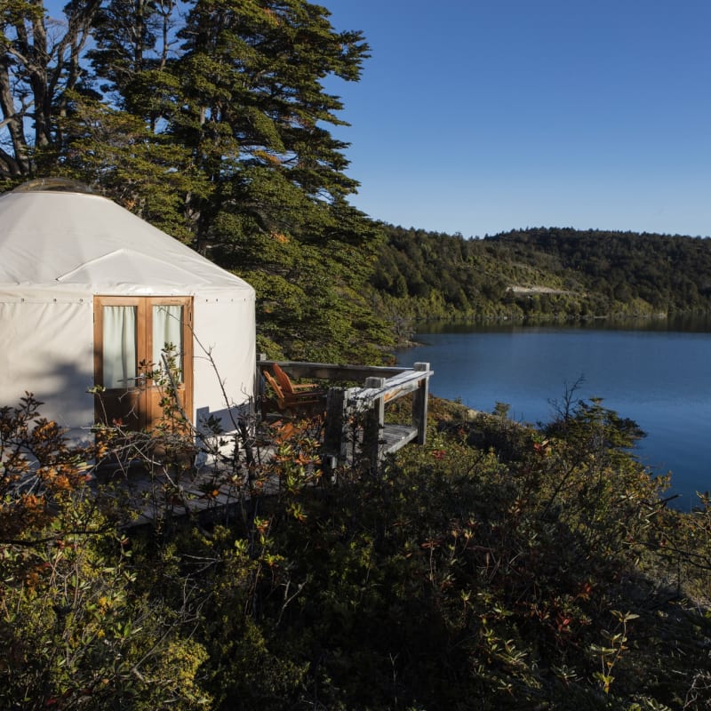 Yurt and lake views - Patagonia Camp