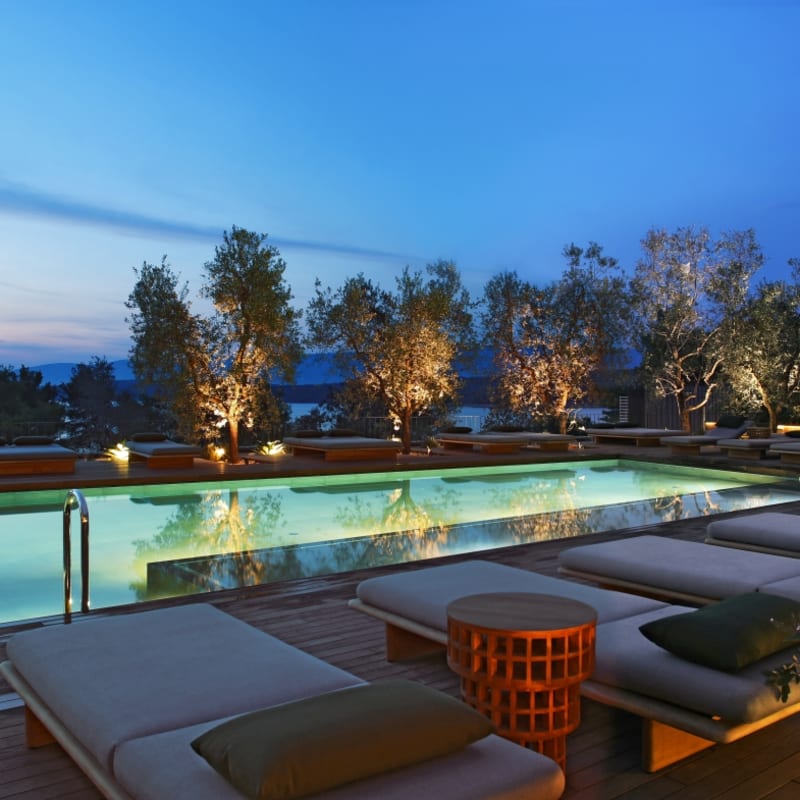Pool at night