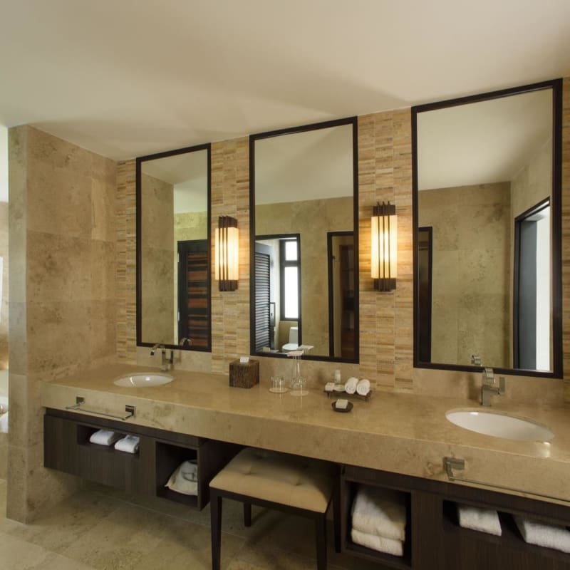 Terrace Room bathroom - Pikaia Lodge