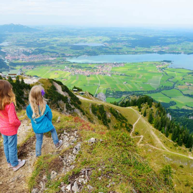 Young Kids Bavaria Mountains