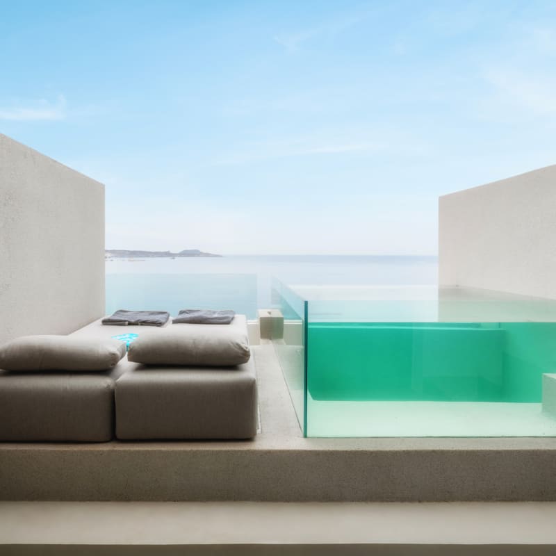 Veranda with Private Glass Pool  