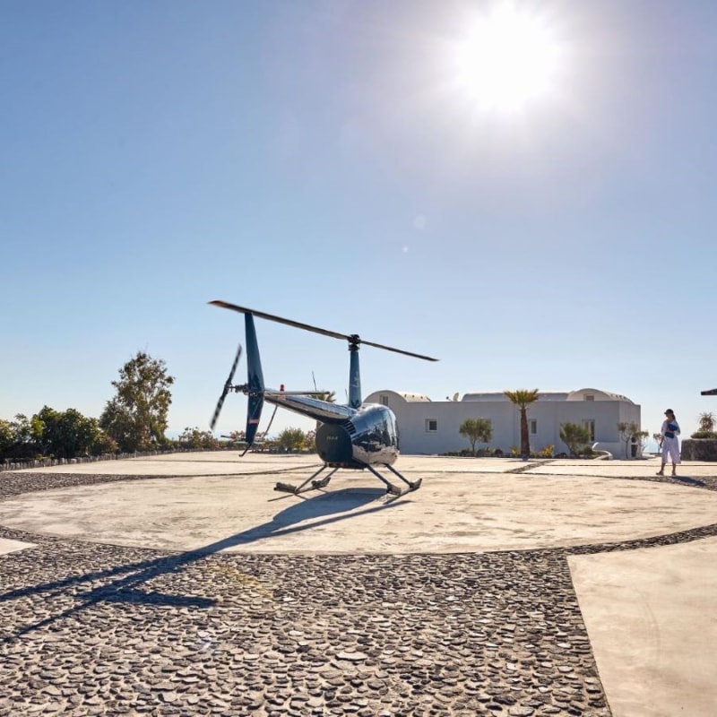 Heli pad at Villa Olympia