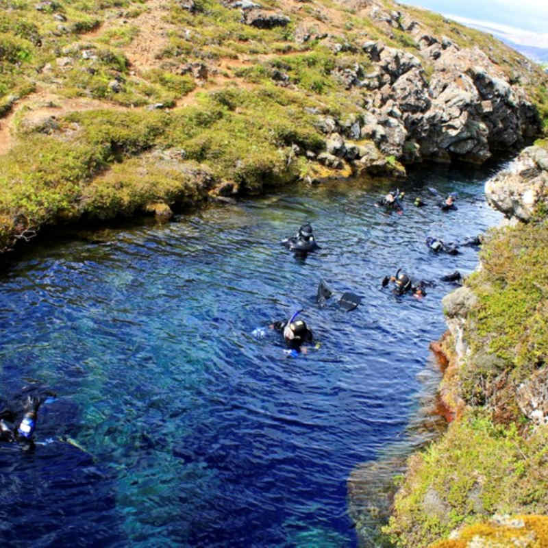 Teens snorkelling 