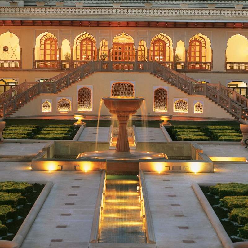 The Palace Courtyard - Taj Rambagh Palace