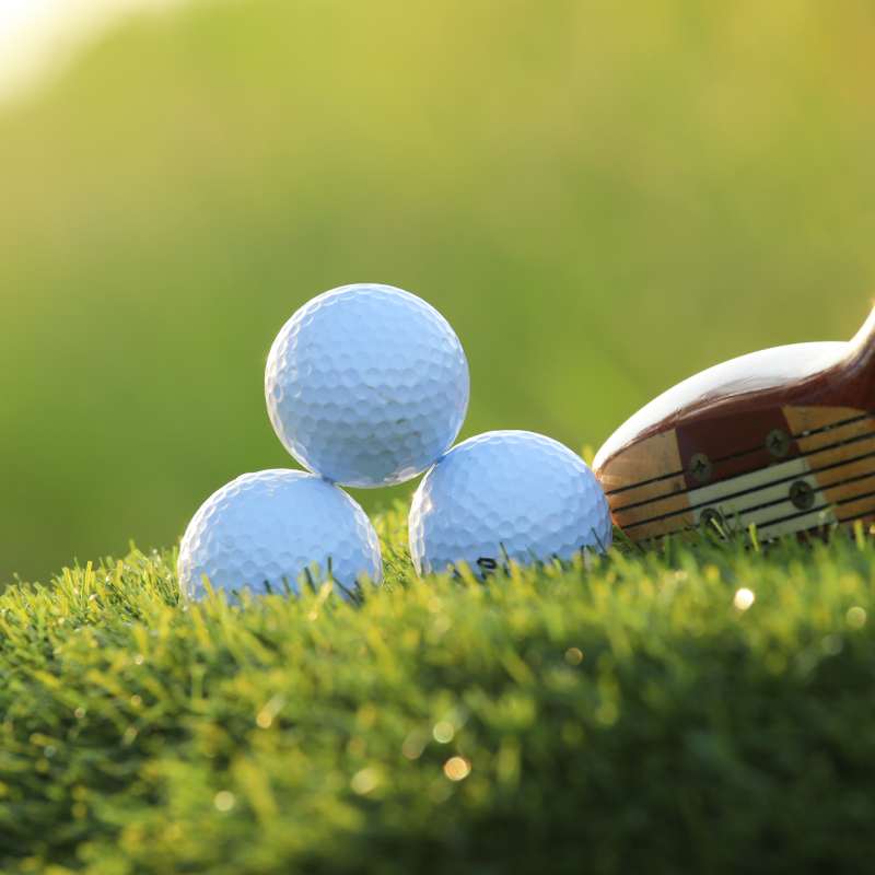 Gof balls and club 