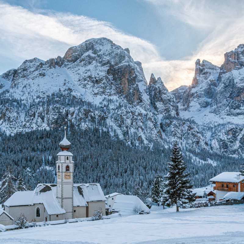 Winter Scene Alta Badia 