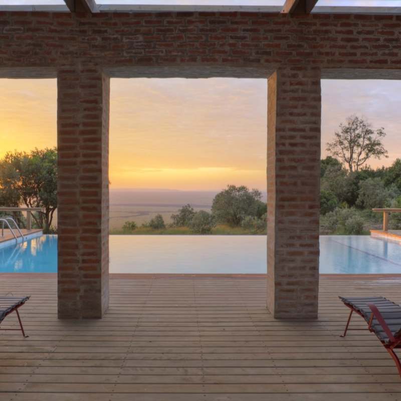 Pool at sunset - Angama Mara