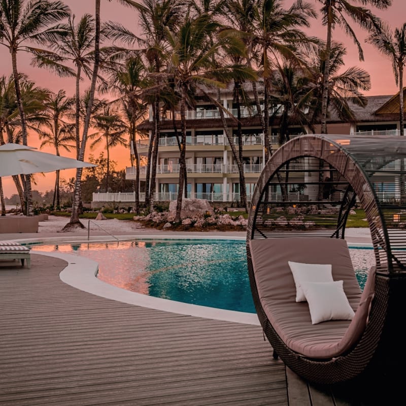 Swimming pool and hotel