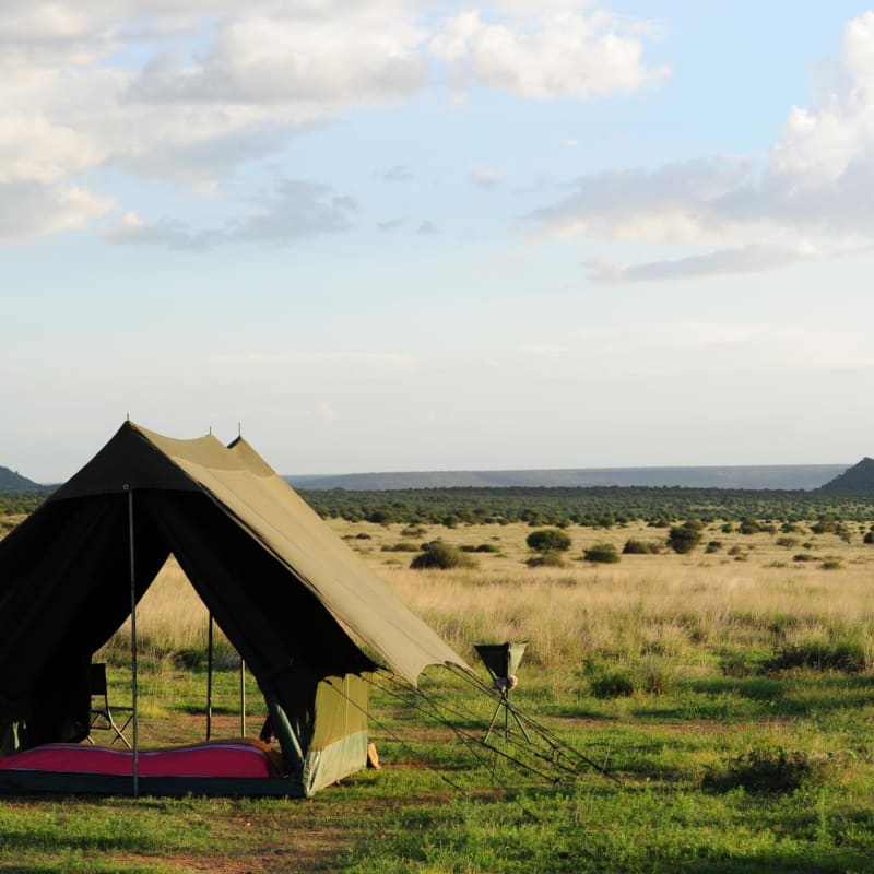 Camping in the wilderness - Karisia Walking Safaris